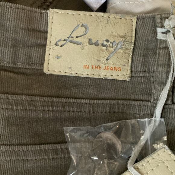 New women’s Lucy in the jeans grey stretch low rise flare bootcut corduroy pants - Picture 6 of 9